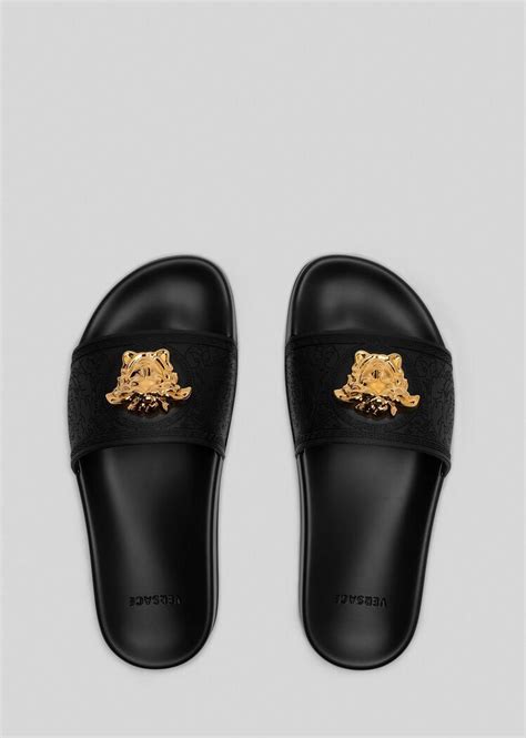 versace women's slides|versace flip flops women's.